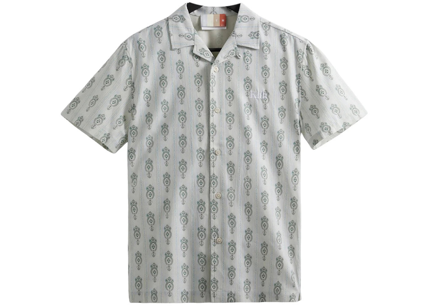 Kith Printed Thompson Stiped Ornament Camp Collar Shirt Atlas
