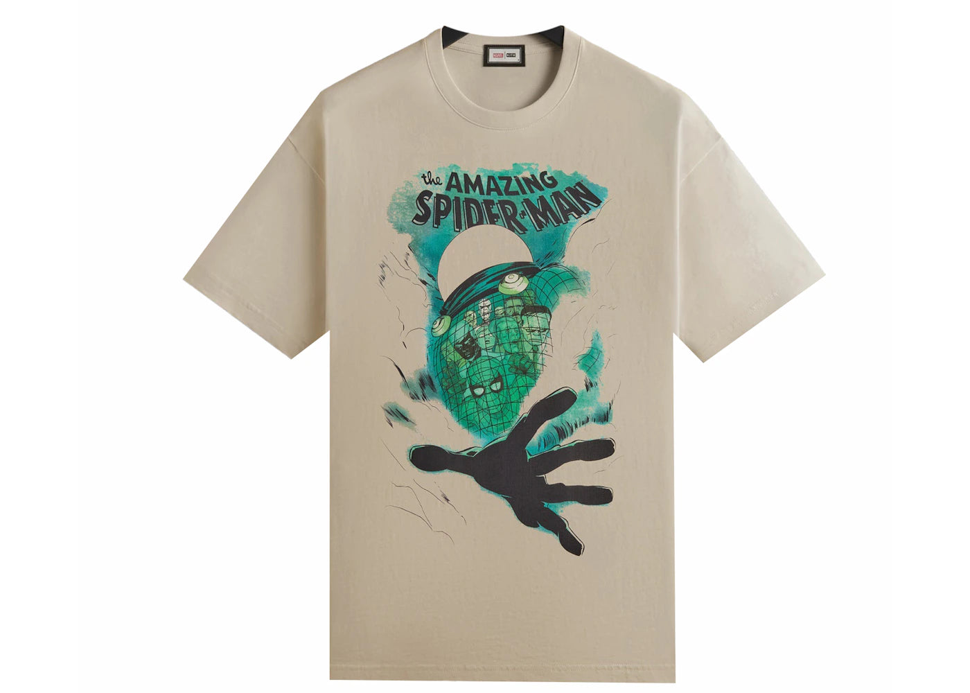 Kith x Marvel Mysterio Spiderman Vintage Tee-Sandrift