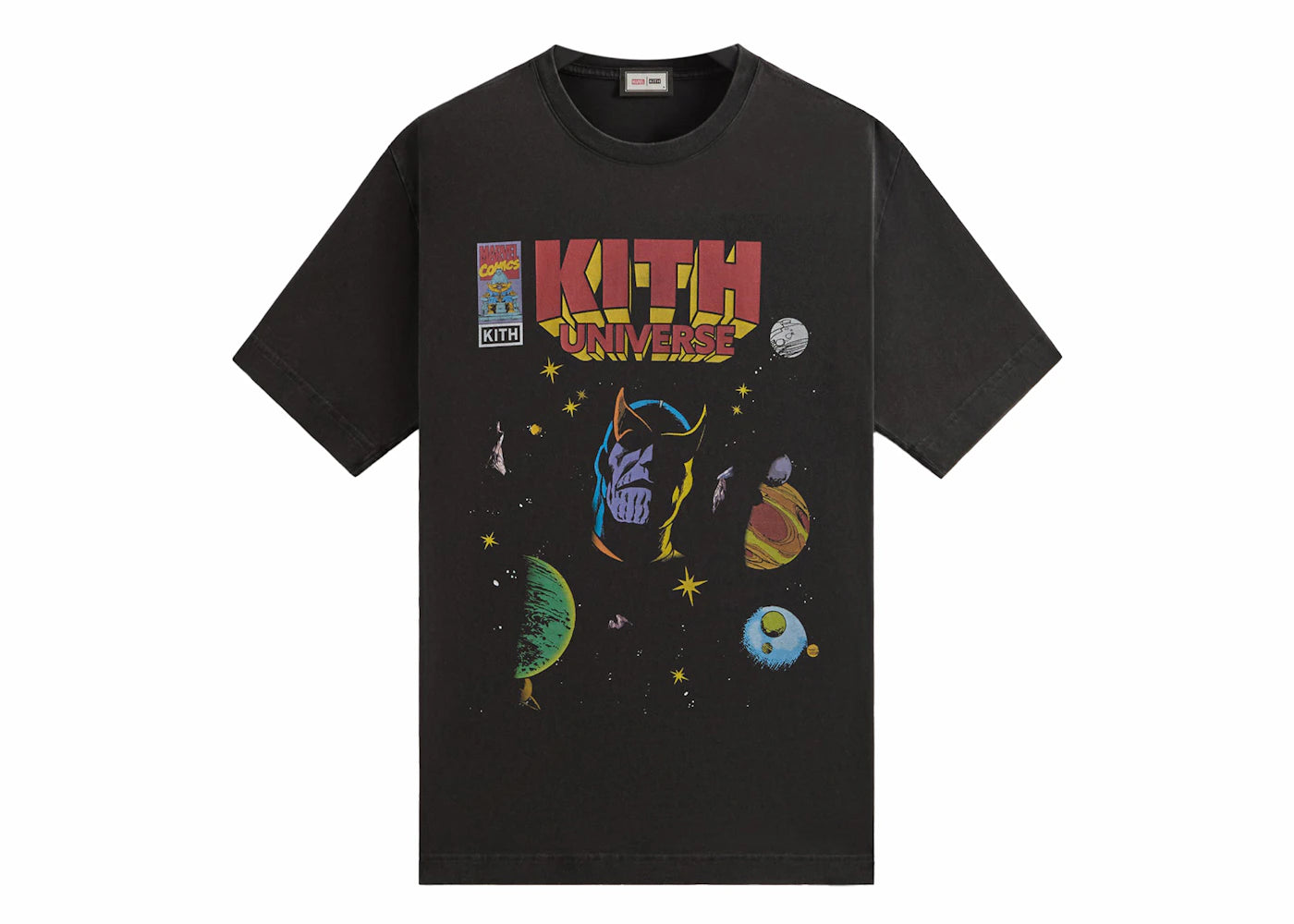 Kith x Marvel Universe Graphic Vintage Tee-Black