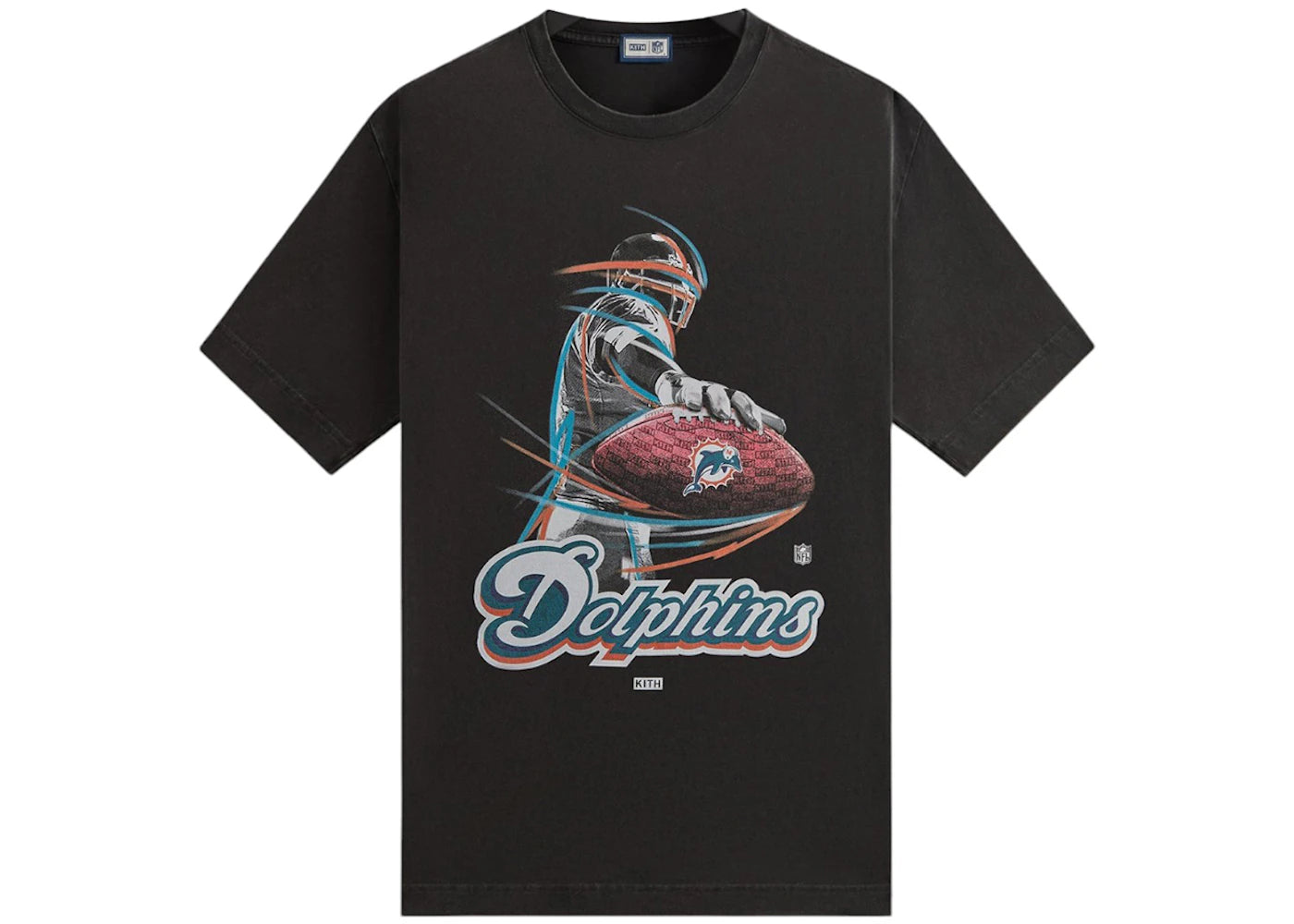Kith x NFL 47 Dolphins Vintage Tee-Black
