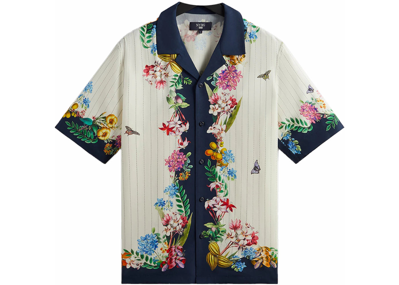 Kith x New York Botanical Garden Pinstripe Floral Thompson Shirt-Silk