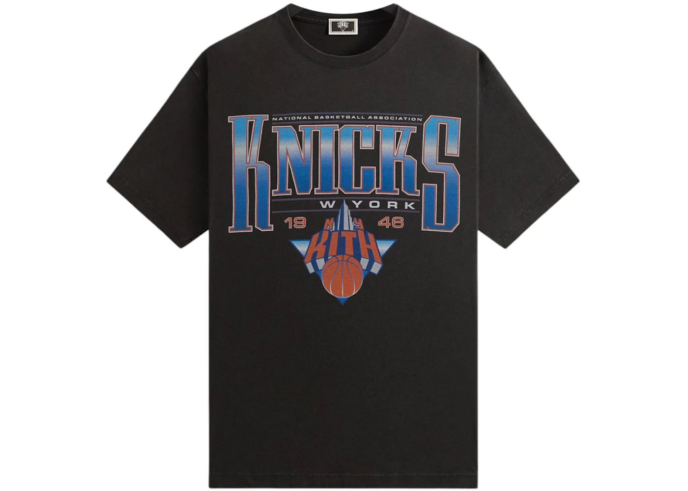 Kith x New York Knicks Luster Vintage Tee-Black