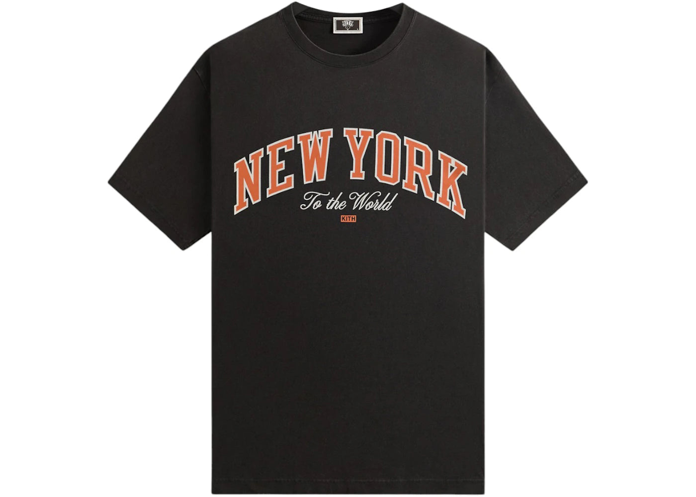 Kith x New York Knicks New York To The World Vintage Tee-Black