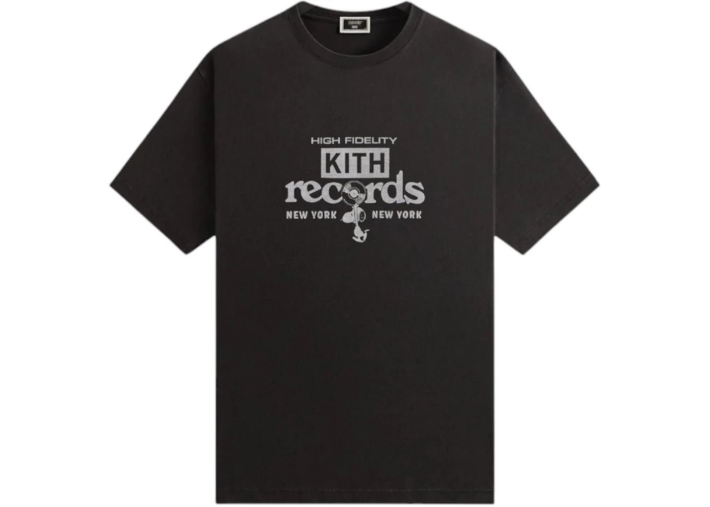 Kith x Peanuts High Fidelity Vintage Tee-Black