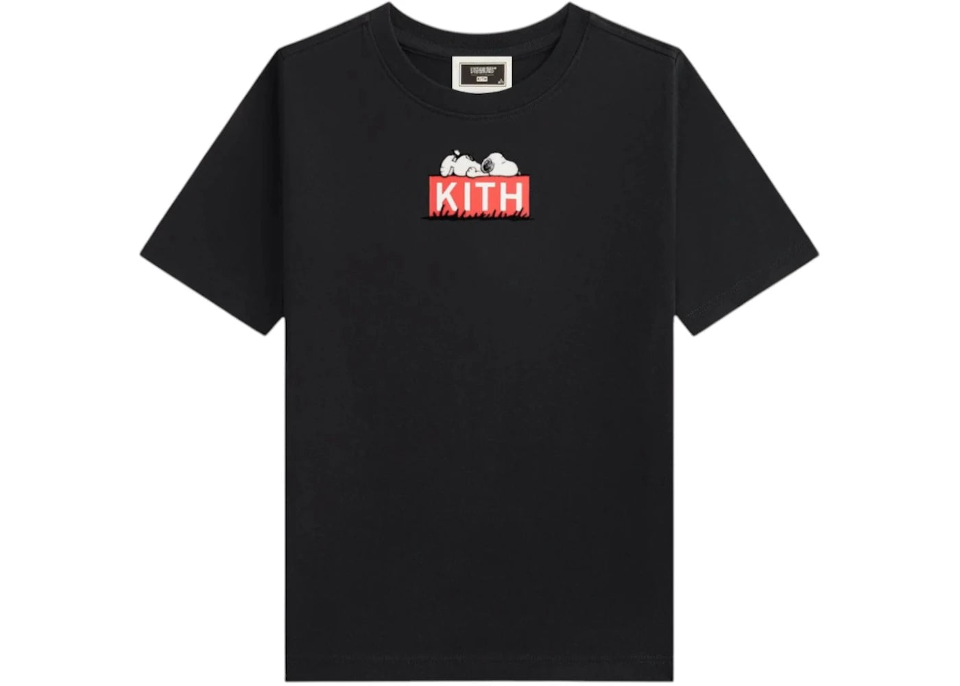 Kith x Peanuts Kids Doghouse Classic Logo Tee-Black