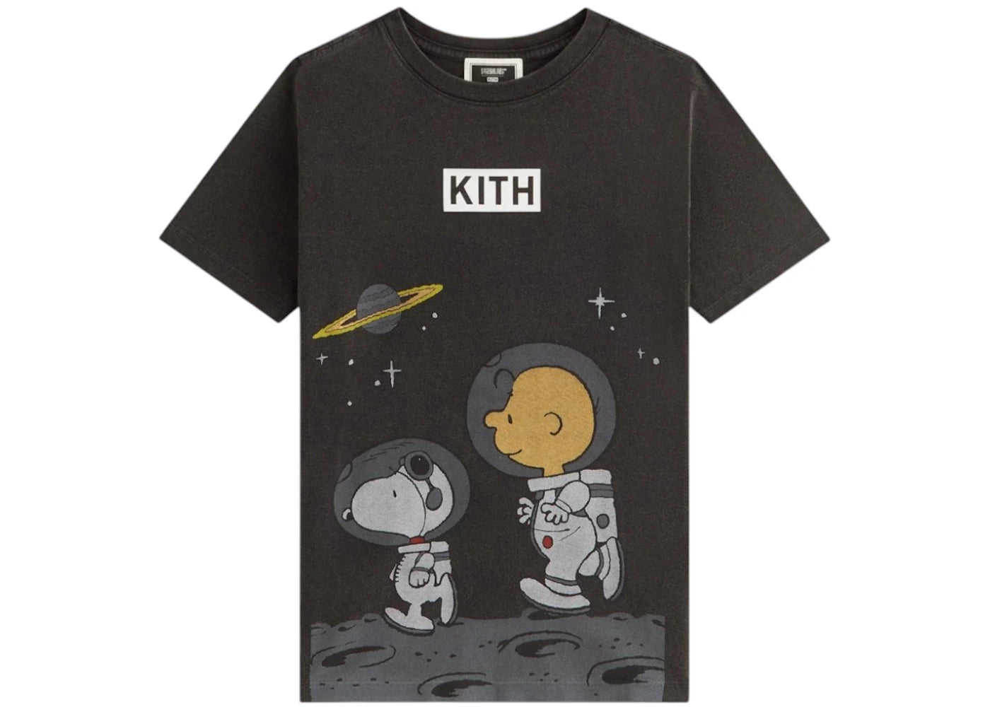 Kith x Peanuts Kids Space Vintage Tee-Black