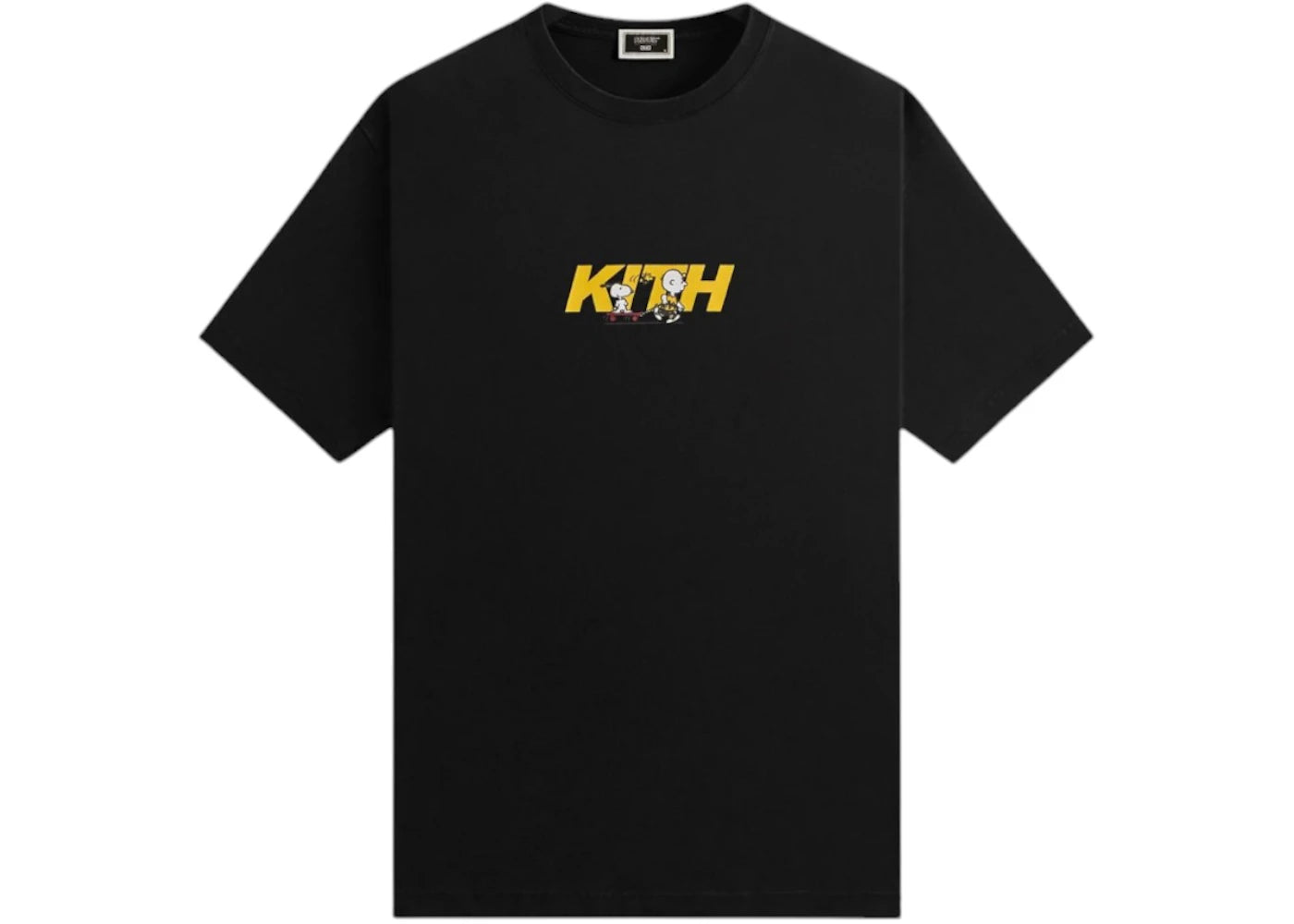 Kith x Peanuts Skateboard Fast Logo Tee-Black