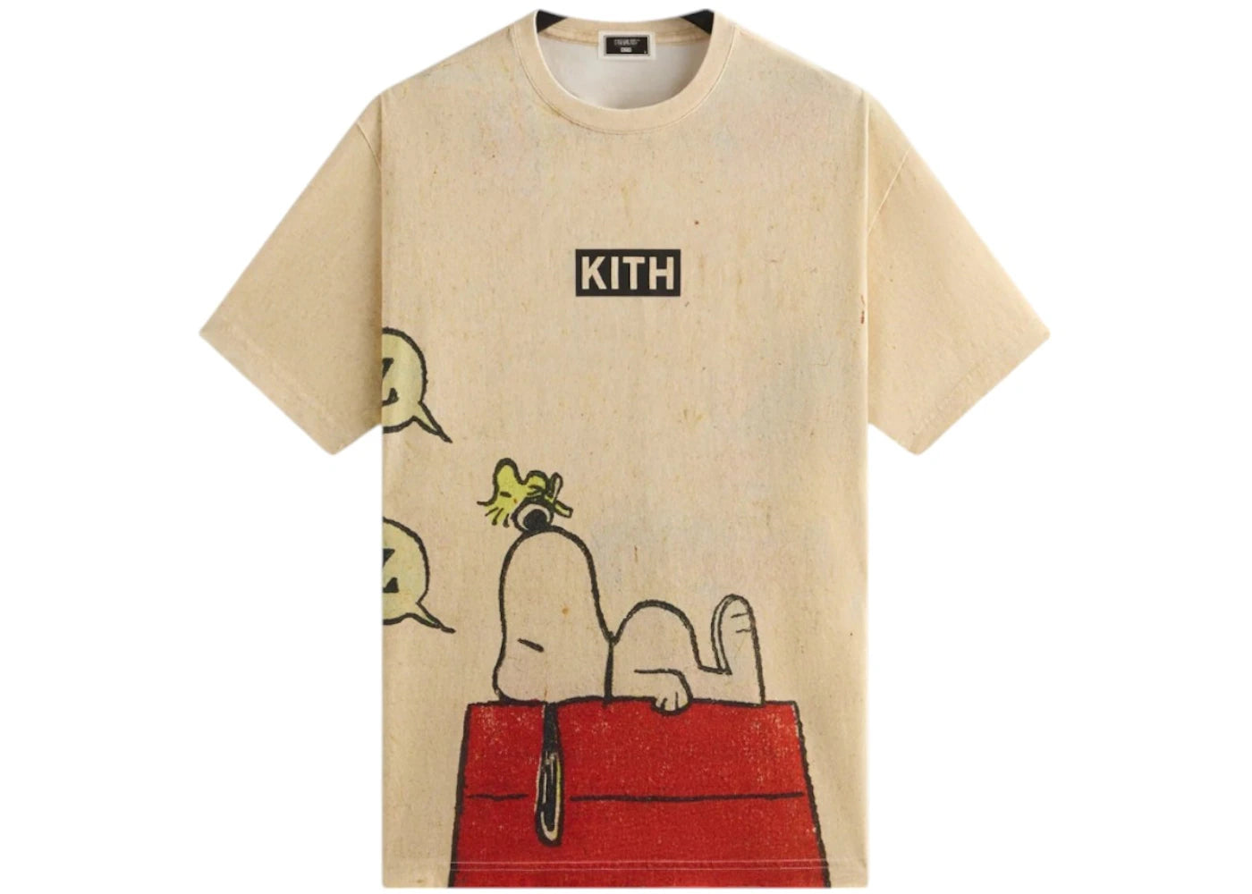 Kith x Peanuts Sleeping Doghouse Comic Vintage Tee-Sandrift