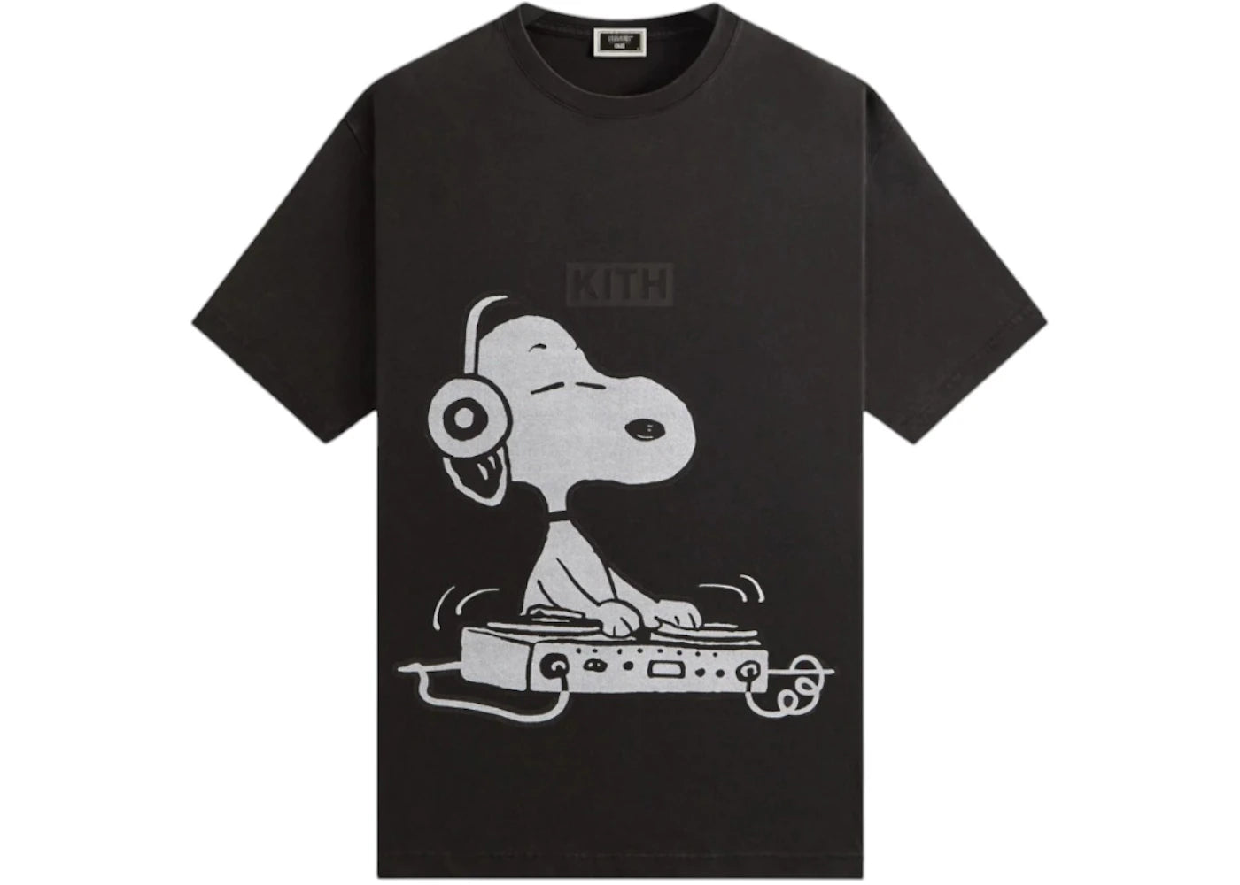 Kith x Peanuts Snoopy DJ Vintage Tee-Black