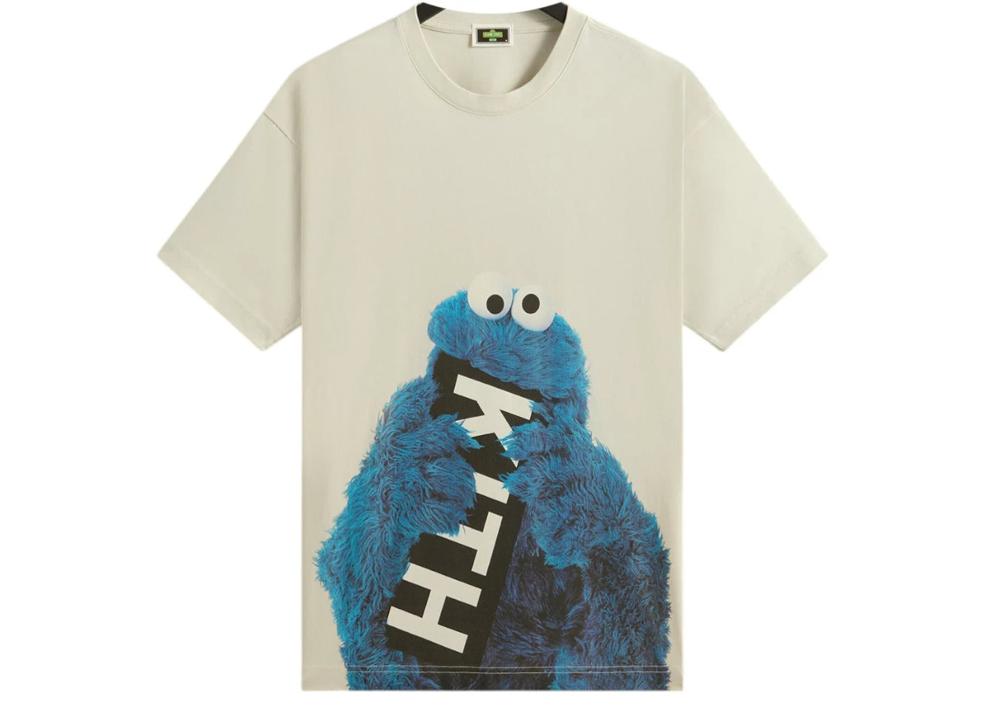 Kith x Sesame Street Cookie Monster Tee-Chalk