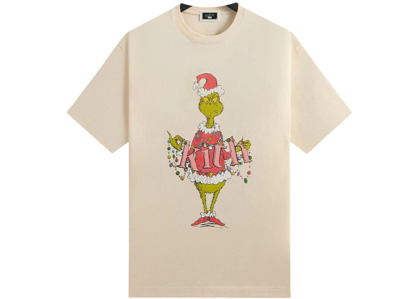 Kith x The Grinch Ornament Vintage Tee-Sandrift