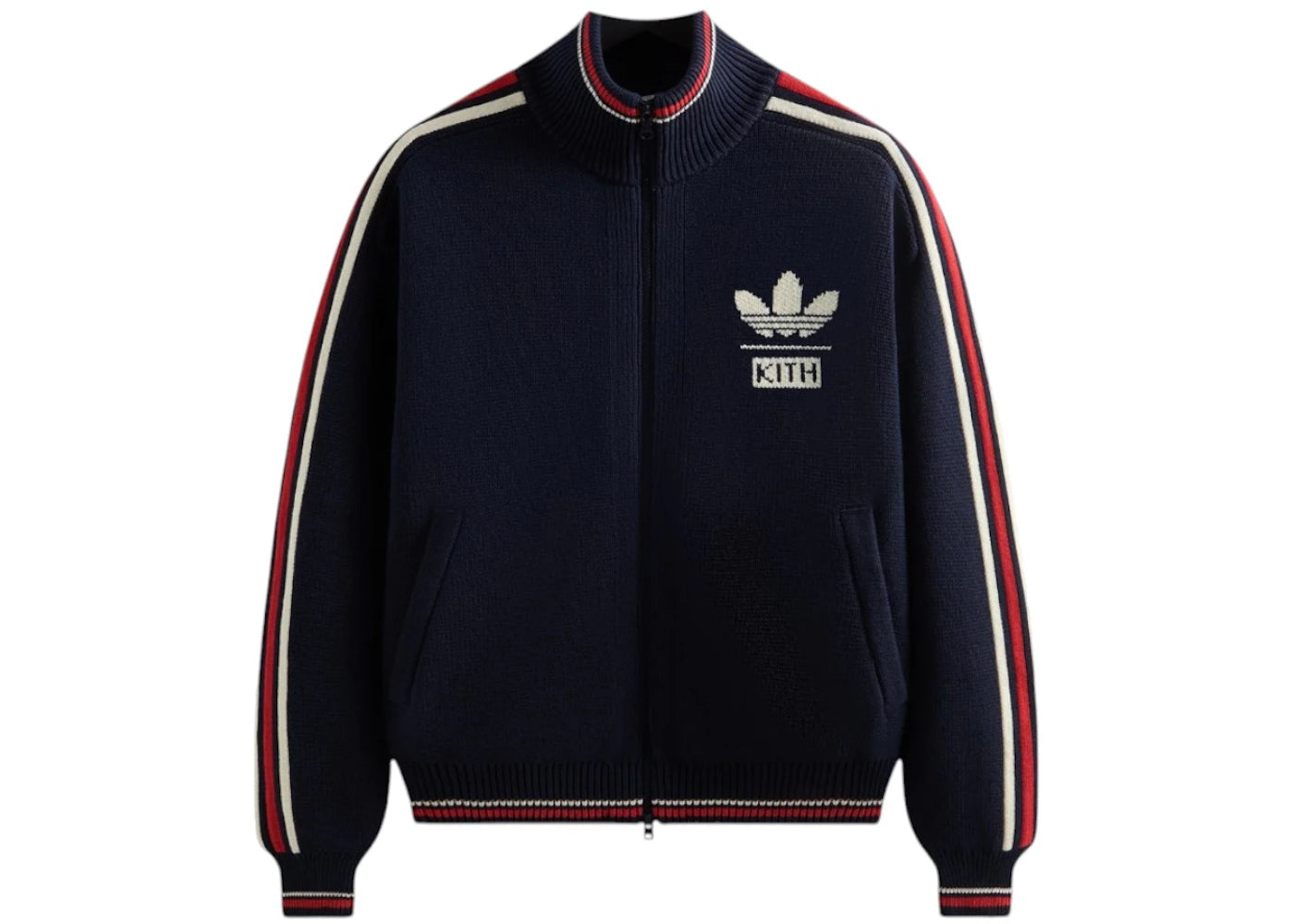 Veste de football Kith x adidas en maille zippée intégrale - Legend Ink