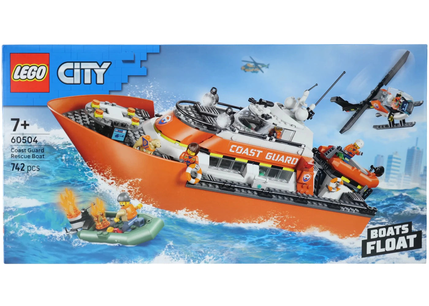 LEGO City Coast Guard Rescue Boat & Helicopter Set 60504