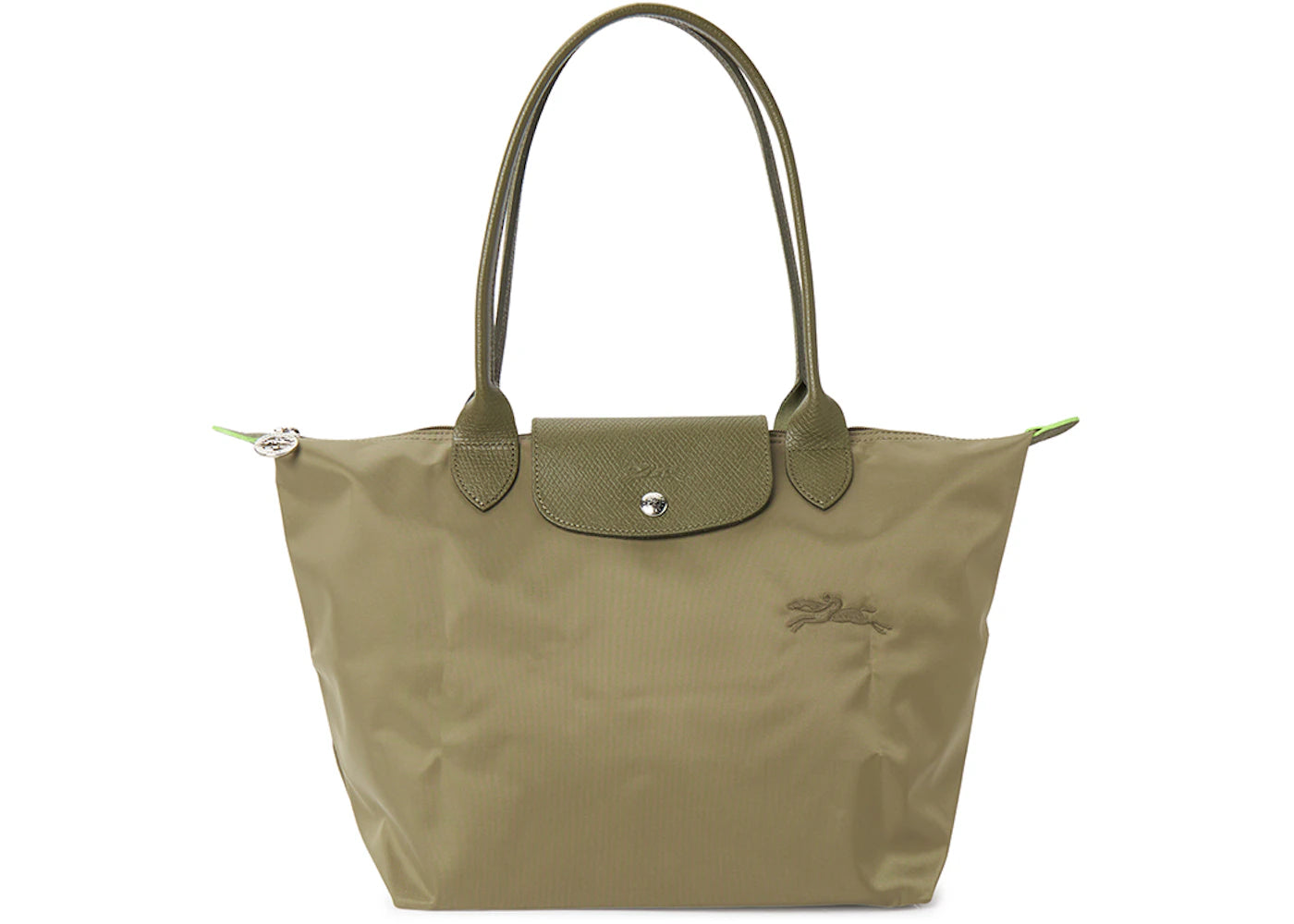 Longchamp Le Pliage Green M Shoulder Bag-Khaki