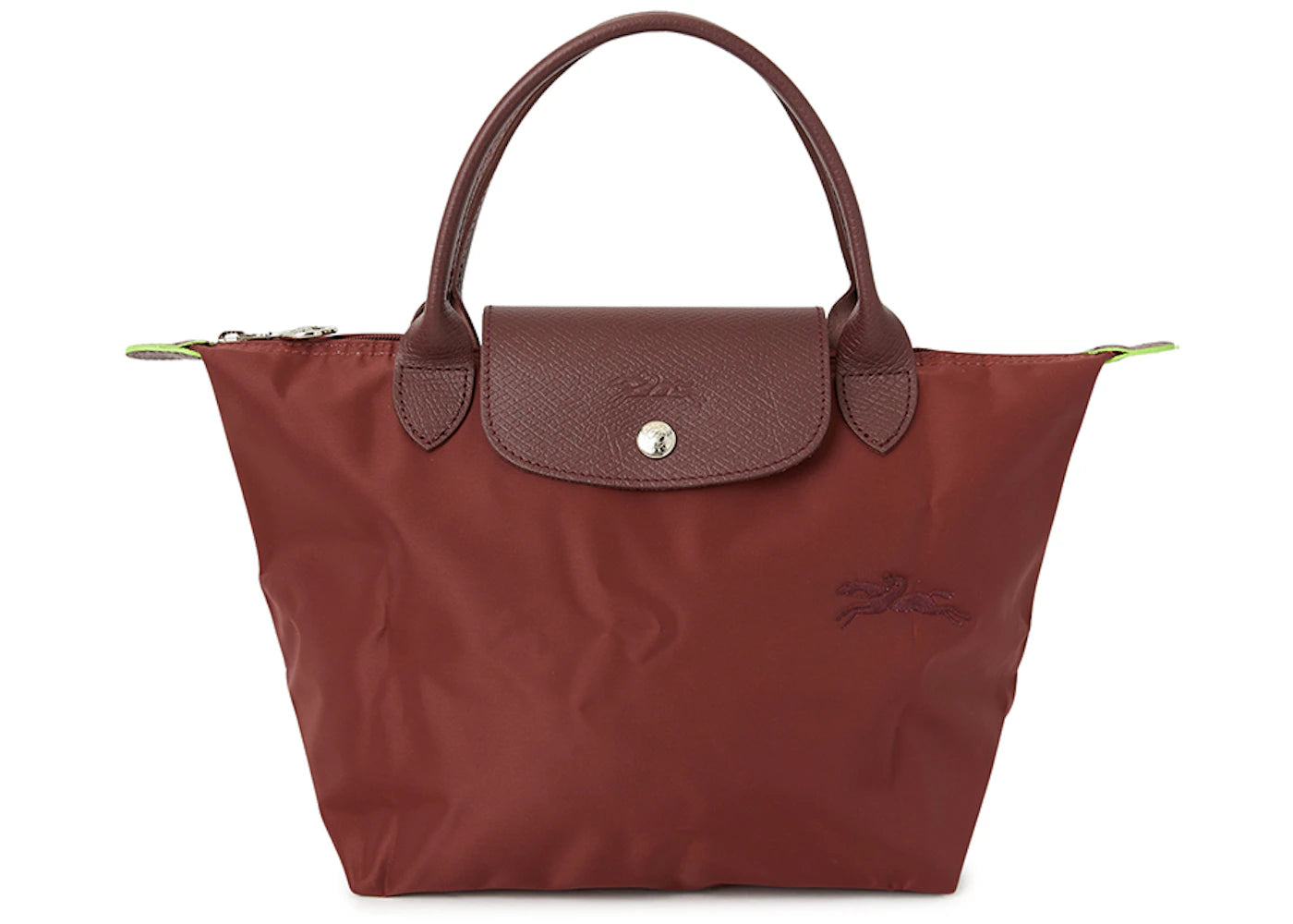 Longchamp Le Pliage Green S Tote Bag-Wine