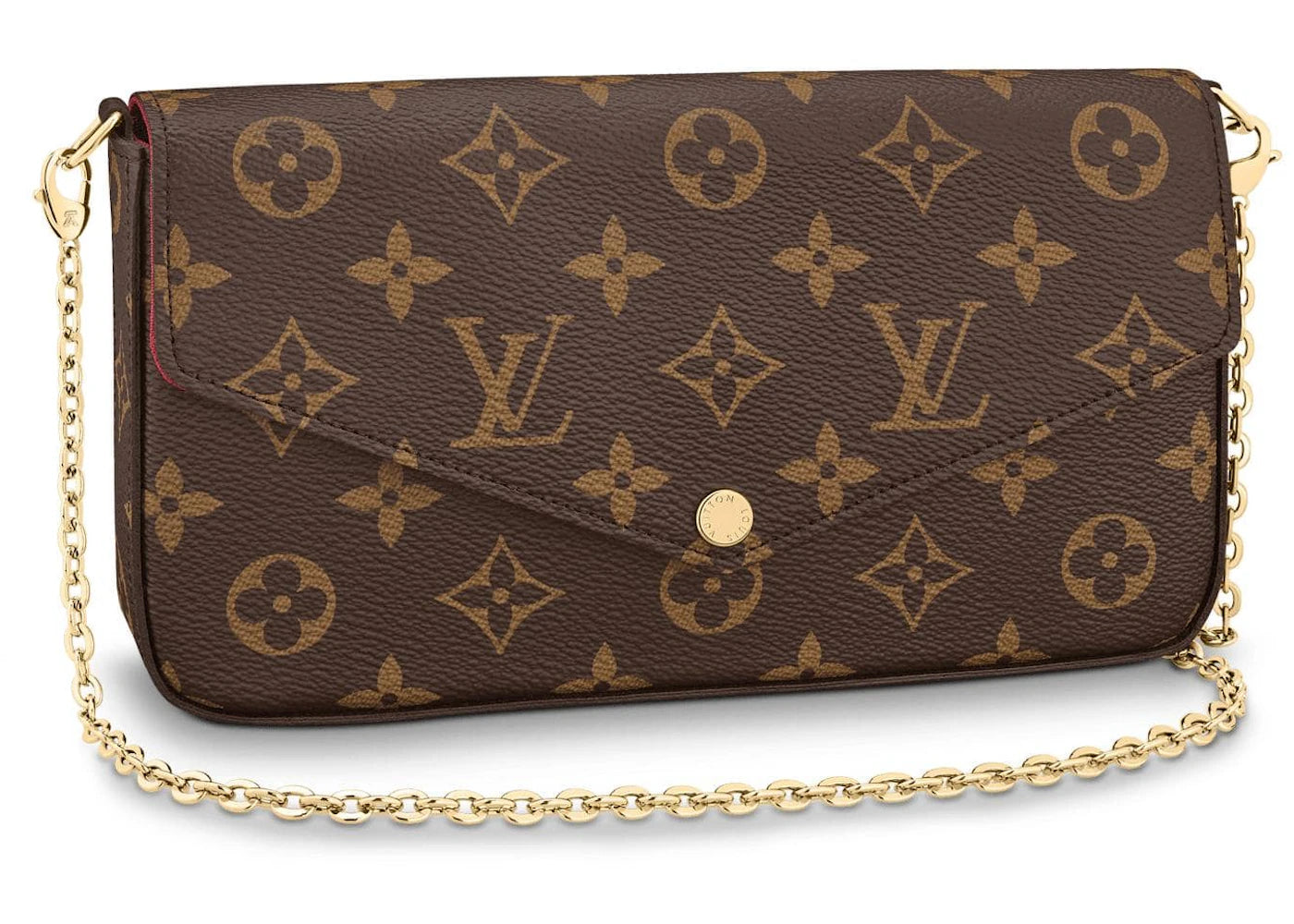 Louis Vuitton Pochette Felicie Monogram Fuchsia Lining - main view