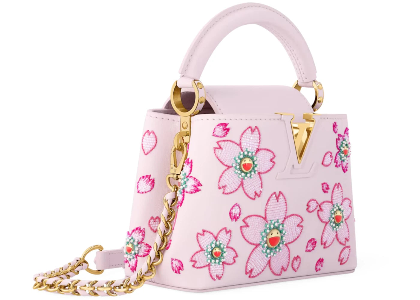 Louis Vuitton x Takashi Murakami Capucines Mini-Pink