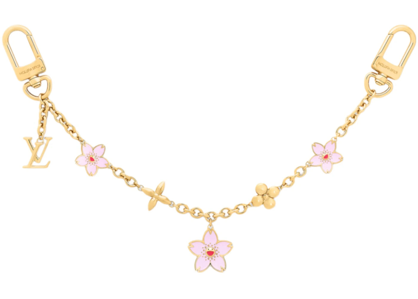 Louis Vuitton x Takashi Murakami Cherry Blossom Bag Chain-Gold
