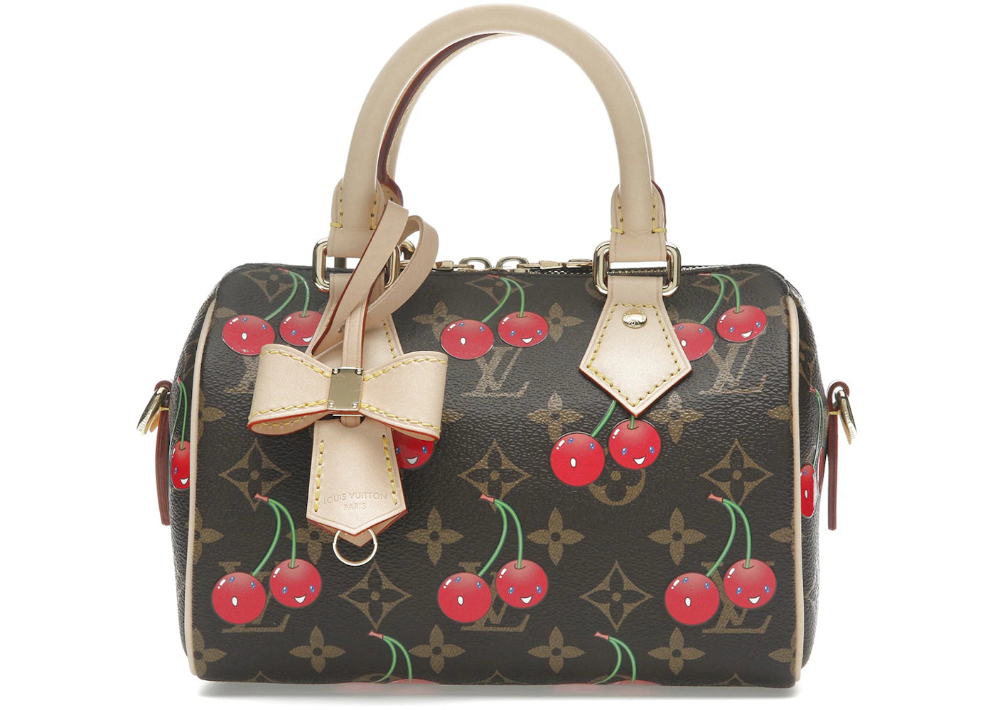 Louis Vuitton x Takashi Murakami Cherry Speedy Bandouliere 20 Brown Monogram - main view