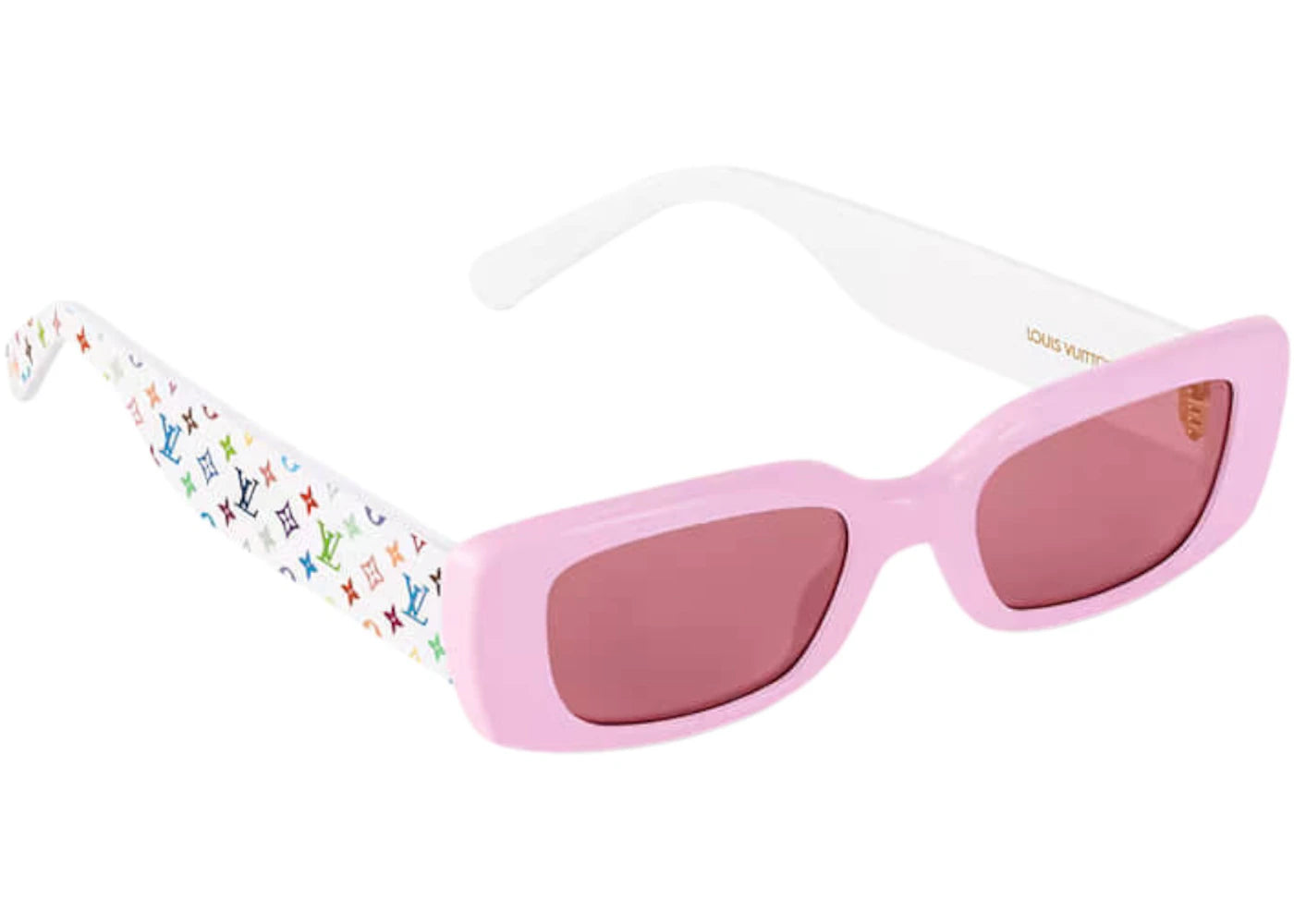 Lunettes de soleil œil de chat Louis Vuitton x Takashi Murakami Multigram - Rose