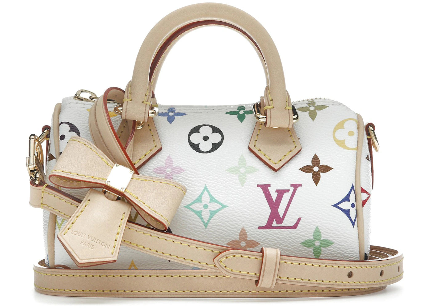 Louis Vuitton x Takashi Murakami Nano Speedy-White Multicolored