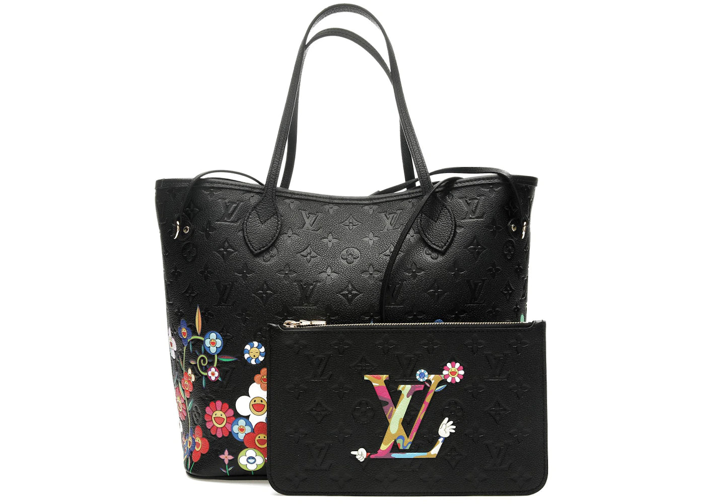 Louis Vuitton x Takashi Murakami Neverfull-MM Black