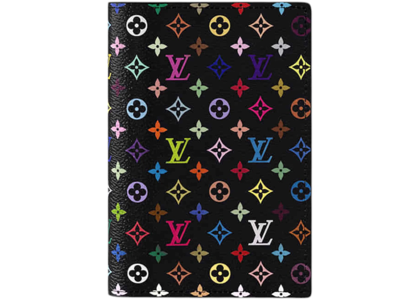 Louis Vuitton x Takashi Murakami Passport Cover-Black Multicolored
