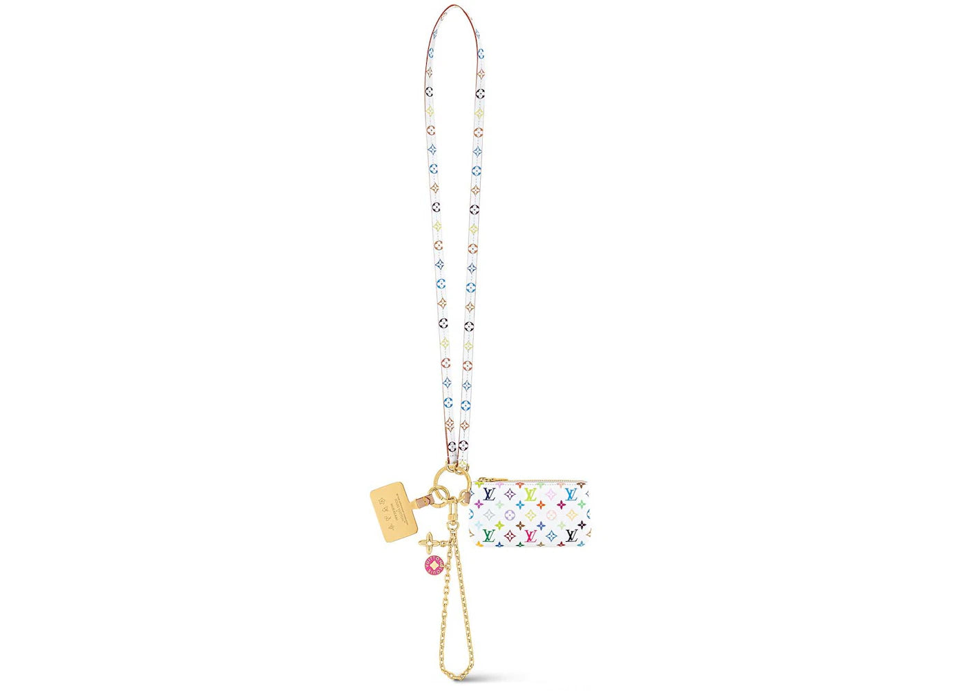 Louis Vuitton x Takashi Murakami Phone Holder-White Multicolored