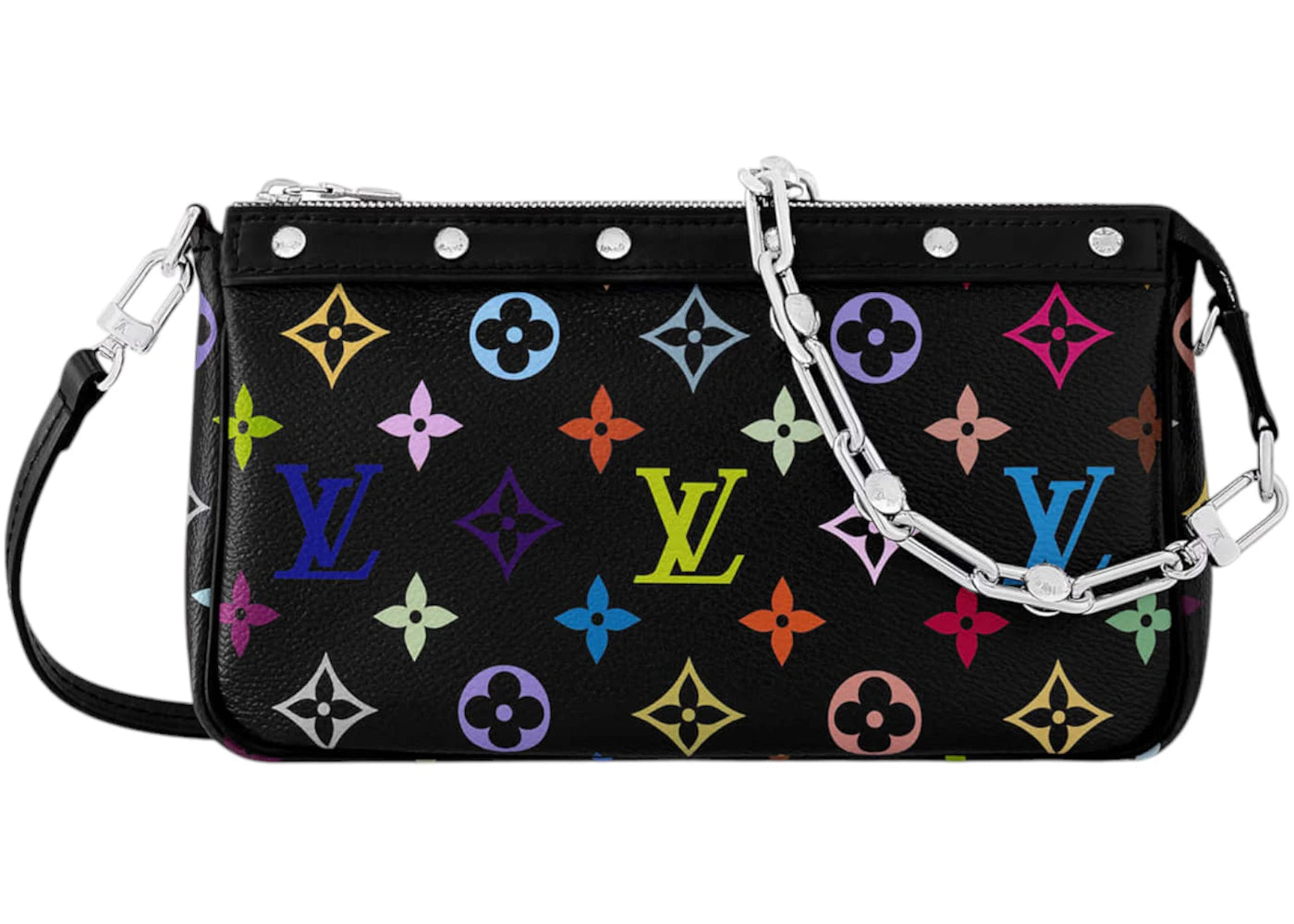 Louis Vuitton x Takashi Murakami Pochette Accessories-Black Multicolored