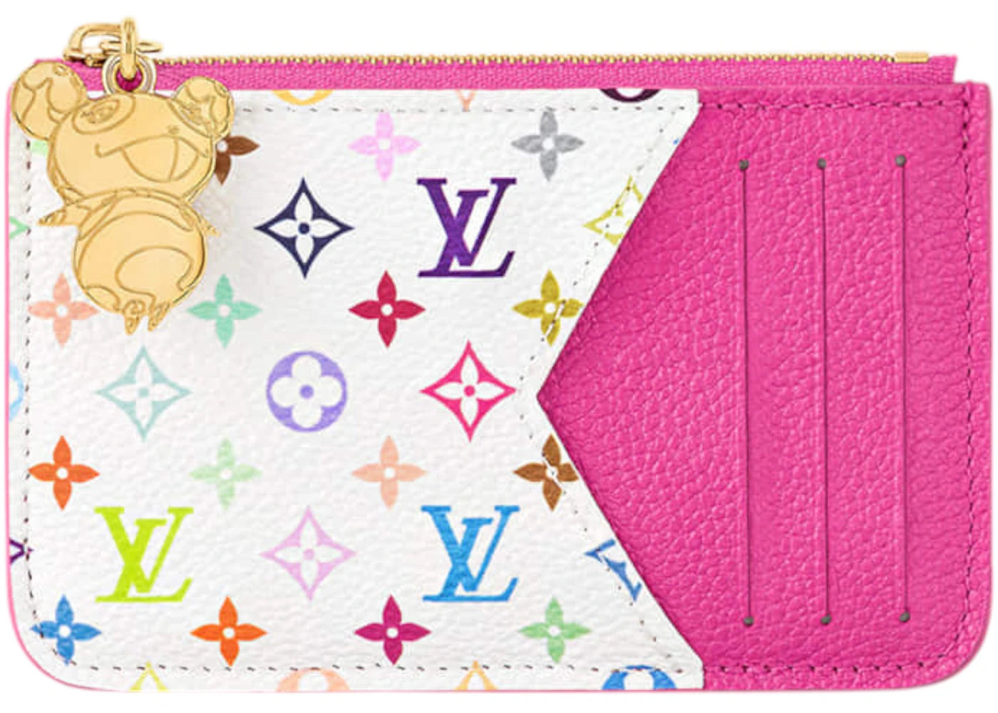 Porte-cartes Romy Louis Vuitton x Takashi Murakami - Rose/Blanc multicolore kawaii