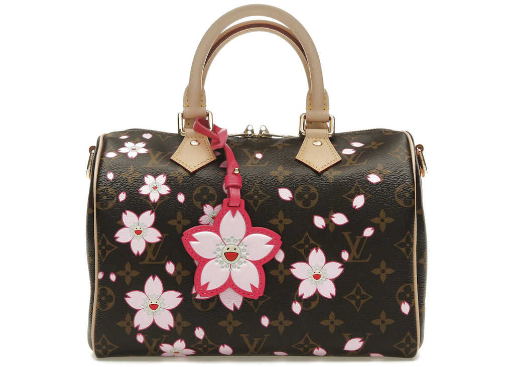 Louis Vuitton x Takashi Murakami Cherry Blossom Speedy Bandouliere 25 Sakura Brown - main view