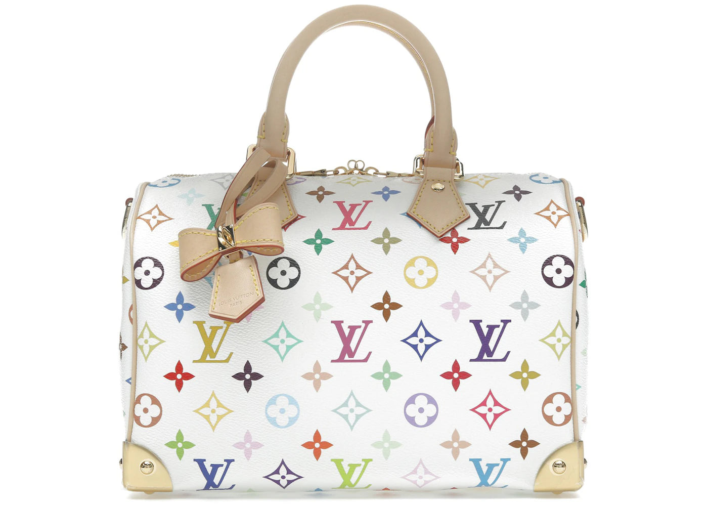 Louis Vuitton x Takashi Murakami Speedy Bandouliere-25 White Multicolored