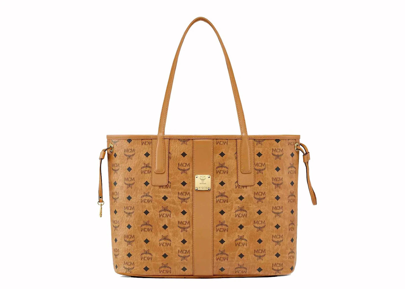 MCM Reversible Liz Shopper Medium Visetos Cognac - main view