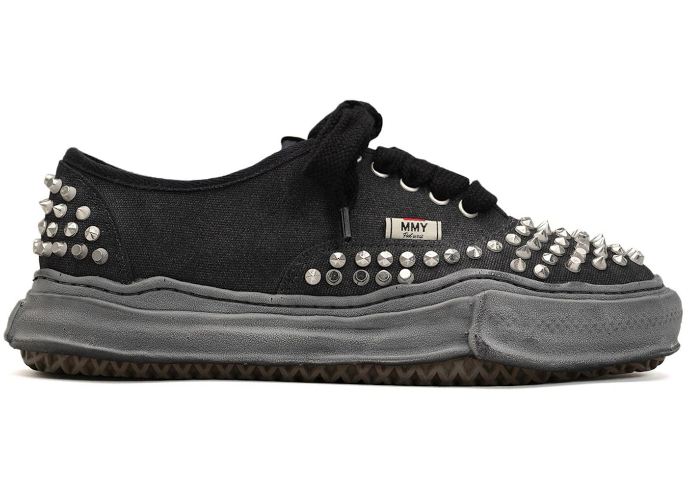 Maison Mihara Yasuhiro Baker OG Sole Studded Canvas Low-Black Black
