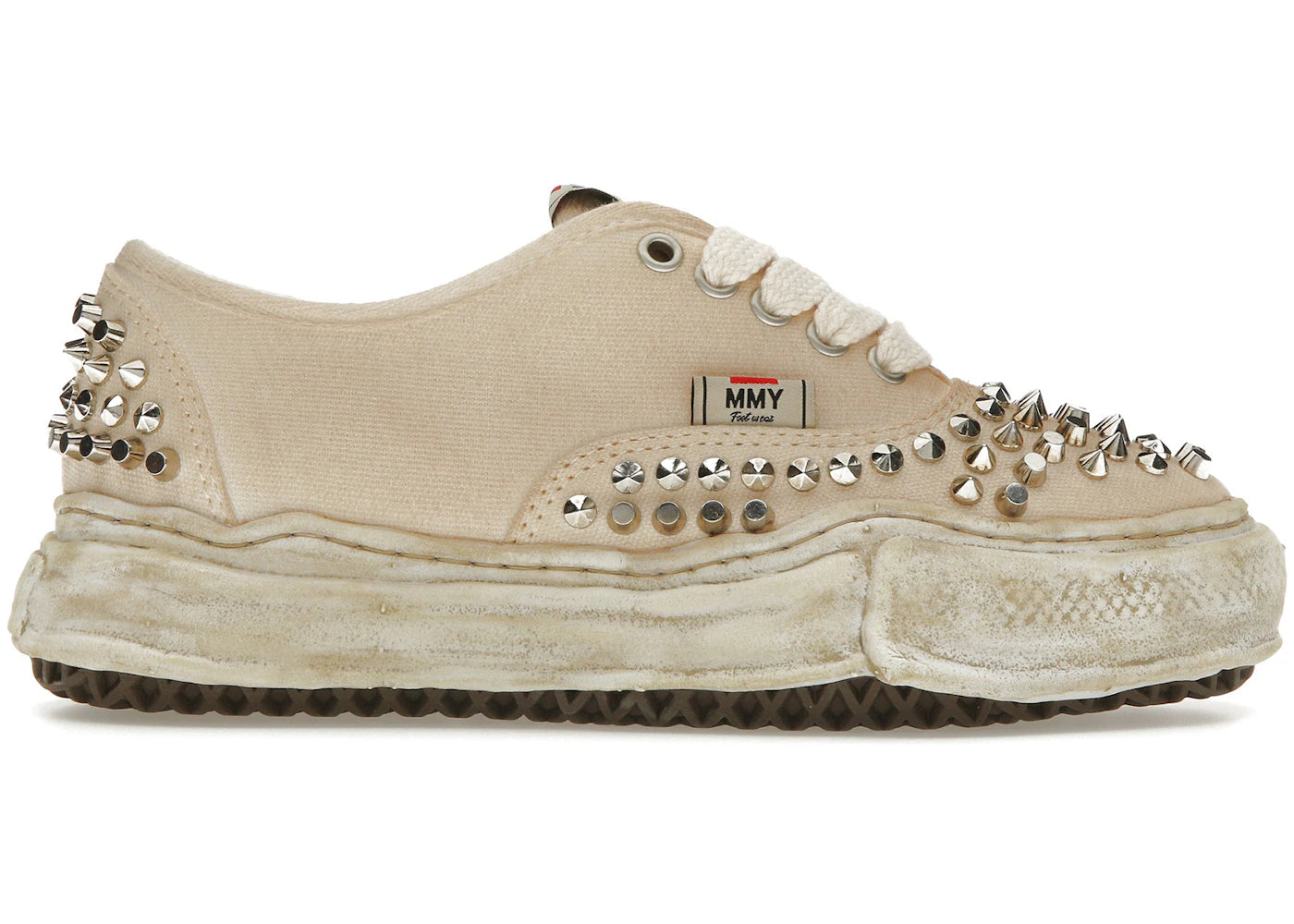 Maison Mihara Yasuhiro Baker OG Sole Studded Canvas Low-White