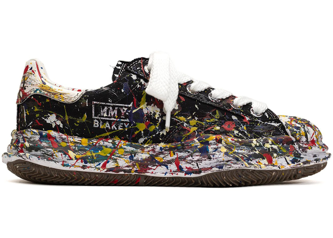 Maison Mihara Yasuhiro Blakey OG Sole Canvas Low-Sputtering Paint Black White