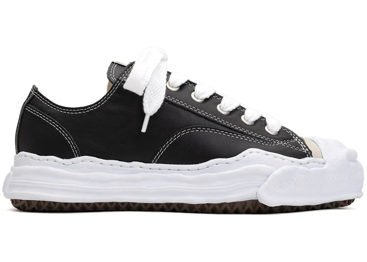 Maison Mihara Yasuhiro Hank OG Sole Leather Low-Black White