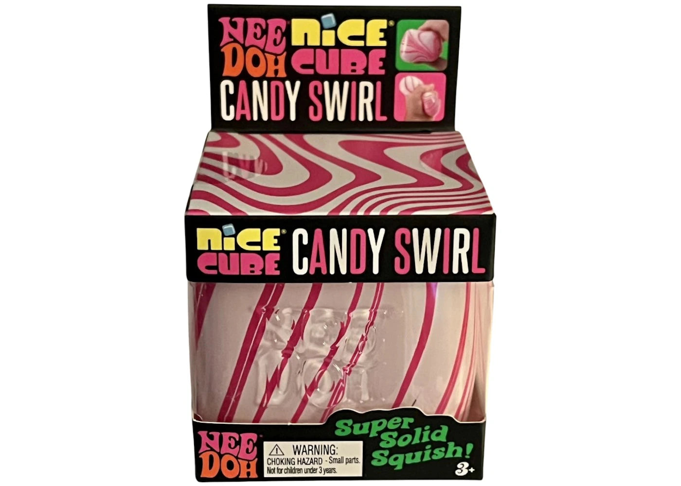 NeeDoh Candy Swirl Nice Cube Squishy Fidget Toy - main view