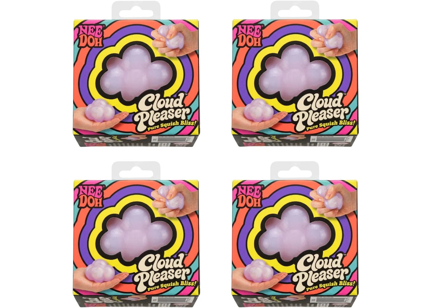 NeeDoh Cloud Pleaser Squishy Fidget Toy 4x Lot - main view