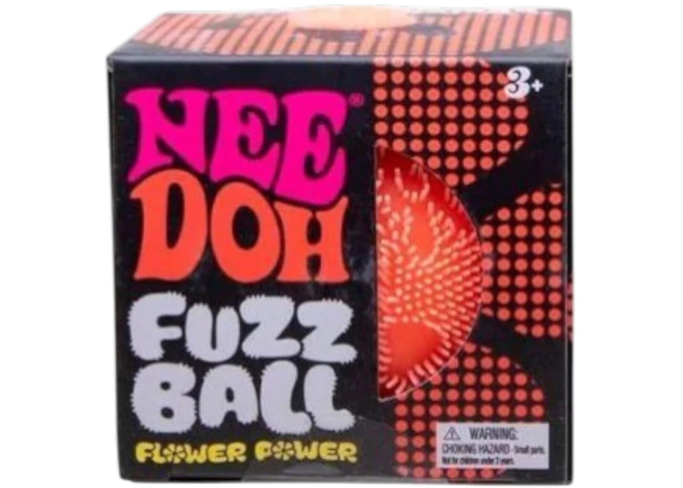 NeeDoh Flower Power Fuzz Ball Squishy Fidget Toy Orange - main view