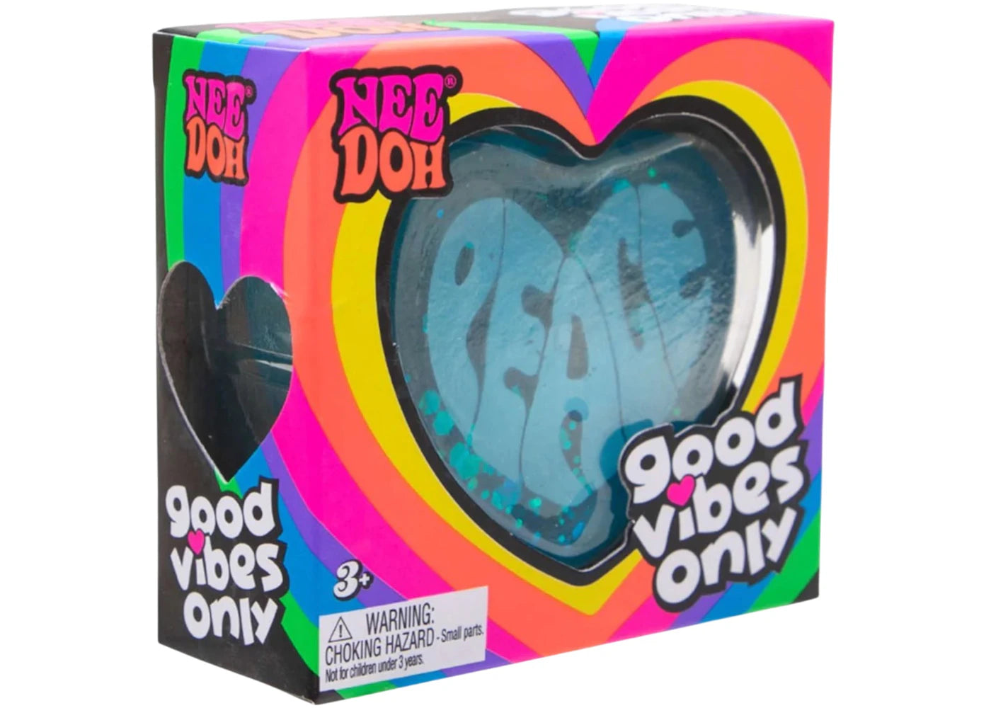 NeeDoh Good Vibes Only Squishy Fidget Toy Blue - main view