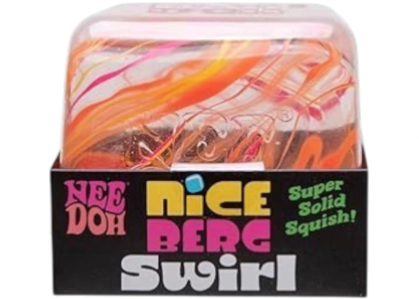 NeeDoh Jumbo Swirl Nice Berg Squishy Fidget Toy Orange - main view