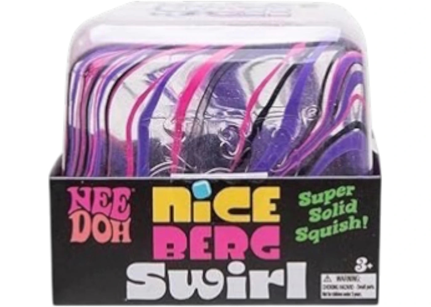 NeeDoh Jumbo Swirl Nice Berg Squishy Fidget Toy Purple - main view