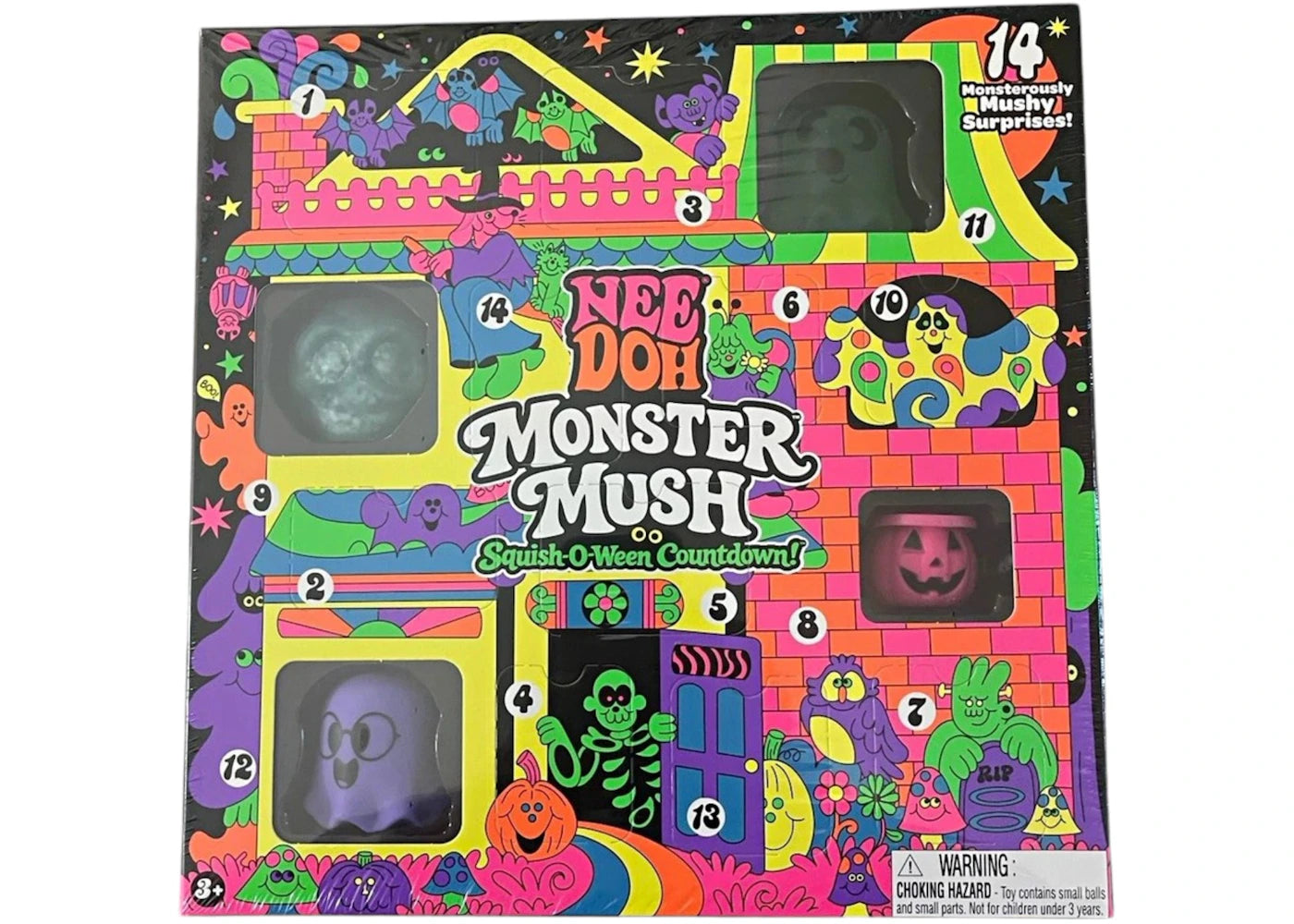 NeeDoh Monster Mush Squish-O-Ween Countdown 14 Squishy Toys - main view