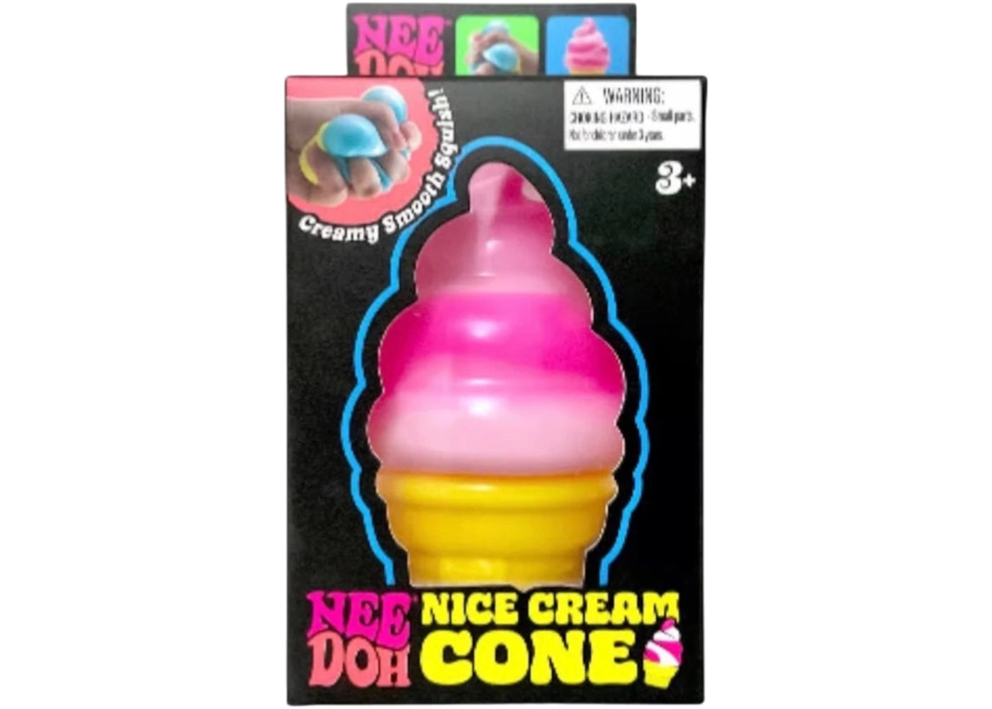 NeeDoh Nice Cream Ice Cream Cone Squishy Fidget Toy Pink - main view