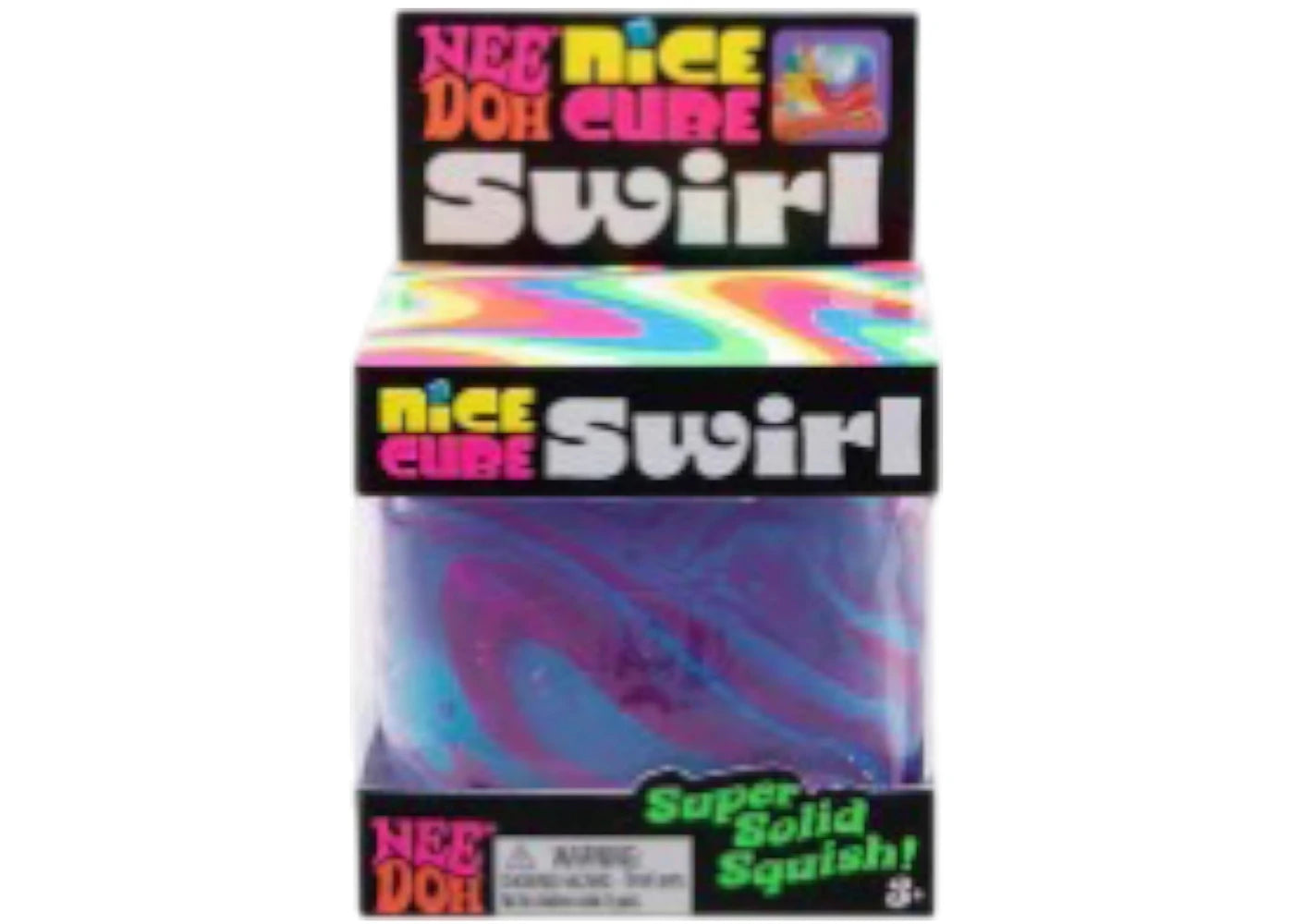 NeeDoh Nice Cube Swirl Super Squeeze! Purple/Pink/Blue - main view