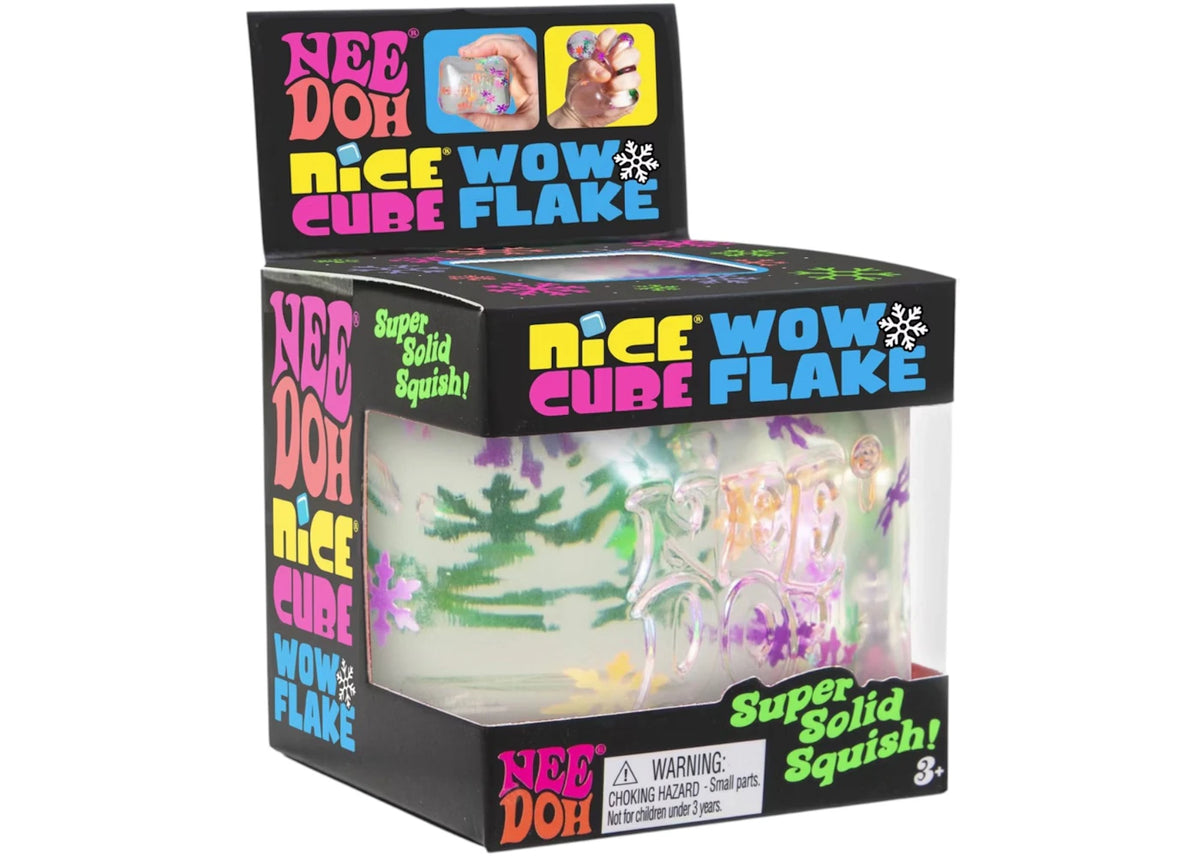 NeeDoh Nice Cube: Wow Flake Squishy Fidget Toy - main view