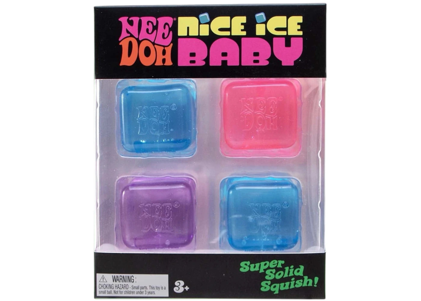 NeeDoh Nice Ice Baby Squishy Fidget Toy Set of 4 Blue/Purple/Pink - main view