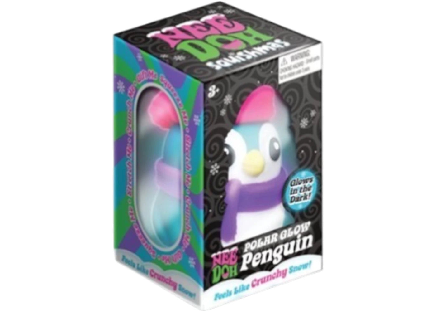 NeeDoh Polar Glow Penguin Squishy Fidget Toy - main view