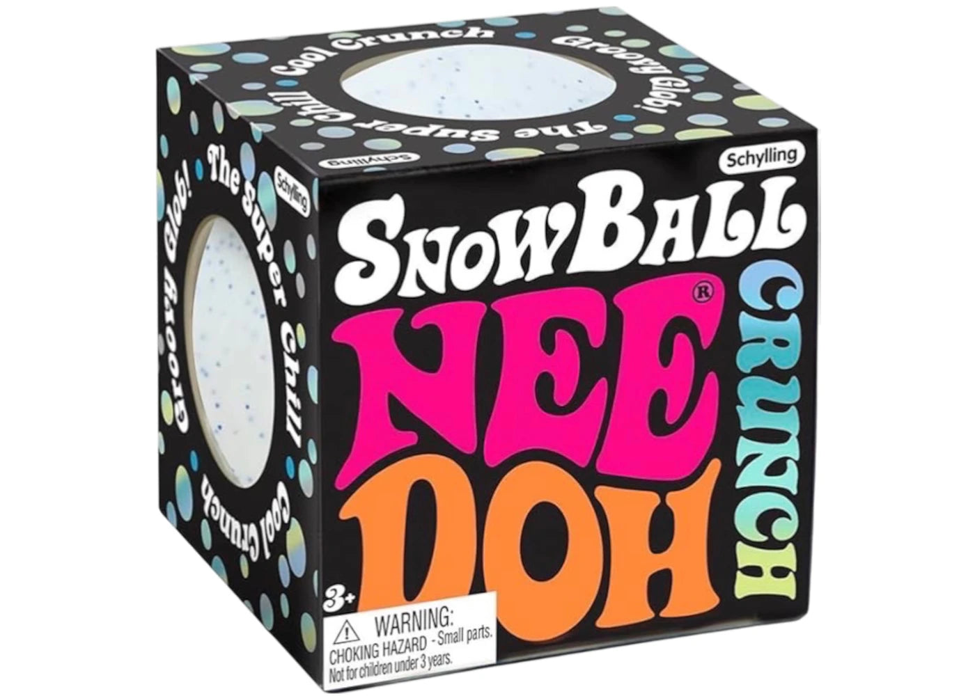 NeeDoh Snowball Crunch Squishy Fidget Toy White - main view